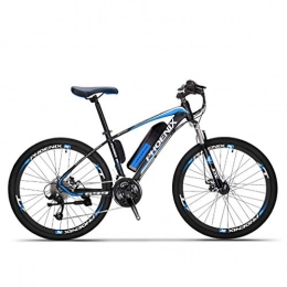 Alqn Bici elettriches Alqn Mountain bike elettrico adulto, bici da neve 250W, batteria al litio rimovibile 36V 10Ah per, bicicletta elettrica a 27 velocit, ruote da 26 pollici, Nero