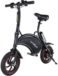 NOLOGO Bici Alta qualit Bicicletta elettrica Foldablke 12 Pollici 36V e-Bike con Citt della Bicicletta del Freno a Disco h 6.0 Batteria al Litio Ah velocit Massima 25 km ? (Color : 12 InchBlack)