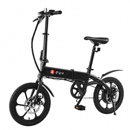 AmazeFan Bici elettriches AmazeFan DYU A1F Bici Elettrica Pieghevole Portatile Ruote 16" 240W 36V Motore 5Ah Batteria Al Litio 3 Modalità di Equitazione con Display LCD per Adulti e Adolescenti