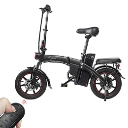 AmazeFan Bici elettriches AmazeFan DYU A5 14"Bike elettrica pieghevole per adulti, 350W 25 km / h motore 48V batteria al litio rimovibile con sistema antifurto Dual disco freni a disco sospensione idraulica, 7.5AH