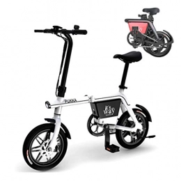 AMINSHAP Bici elettriches AMINSHAP Bici Elettriche Pieghevoli in Alluminio, per Adulti 48V8a E Bici per Adulti Donne Freni A Disco Bici Elettriche Bici Elettriche Portatili E Facili da Riporre, White