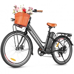 Ancheer Bici ANCHEER Bicicletta Elettrica, Bici elettriche 20" / 26" Ebike per Adulti con Motore 250W, Bici da Pendolarismo Batteria 36V 8Ah / 12, 5 Ah, Elettrica Bici da Città / Mountain Professionale 7 / 21 Velocità