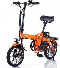 RDJM Bici Bciclette Elettriche, Biciclette 48V 240W Connessione motore elettrico in lega di magnesio Ebikes Biciclette All Terrain, 14" 48V 10-20Ah rimovibile agli ioni di litio Montagna-bici for la Mens for ad