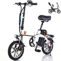 RDJM Bici Bciclette Elettriche, Mini 14" Bicicletta elettrica for adulti, i pendolari Ebike con 240W motore con pulsante 48V 10-20Ah agli ioni di litio della durata di tre velocità Smart Meter ( Color : 18AH )