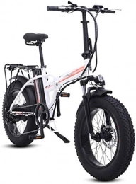 Capacity Bici elettriches Bici da neve elettrica, biciclette elettriche veloci per adulti 20 pollici neve bicicletta elettrica rimovibile batteria agli ioni di litio 500W commu.