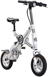 Capacity Bici elettriches Bici di piegatura portatile, cornice in lega di titanio 12 pollici bicicletta elettrica, 250w 36V batteria al litio scooter elettrico doppio disco fre.