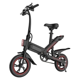 ELLBM Bici Bici Elettrica, 12" Bicicletta Elettrica Pieghevole con Batteria Rimovibile 36V 6Ah, 25km / h, Dispaly LCD, Bicicletta Elettrica Unisex Adulto City E-bike, Bike Elettrica (Y1-12 Nero)