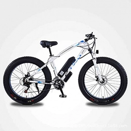 WXXMZY Bici elettriches Bici Elettrica 26"Bicicletta con Pneumatici Grassi 350 W 36 V / 8 Ah Batteria Ciclomotore Snow Beach Mountain Bike Acceleratore E Pedale (Color : White, Size : 10AH)