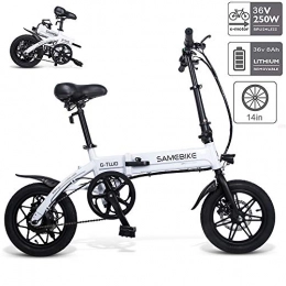 Braveking Bici Bici Elettrica, Bici Elettrica Pieghevole Pedalata Assistita con Luce Anteriore LED Batteria agli Ioni di Litio di Grande capacità (36V 250W 8AH) Motore Brushless, per Adulto, Bianca