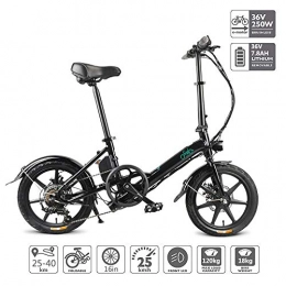 Braveking Bici Bici Elettrica, Bicicletta Elettrica Pieghevole A velocità Variabile con Display A LED Batteria agli Ioni di Litio (36 V 250 W 7.8 Ah) Shimano 6 velocità, Motore Senza Spazzole, Nero