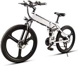 ZJZ Bici elettriches Bici elettrica da 26 pollici per adulti Bicicletta elettrica da montagna pieghevole da 350 W con batteria agli ioni di litio rimovibile 48V10AH, bicicletta a doppia sospensione in lega di alluminio Ve