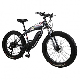 LIU Bici elettriches Bici elettrica for Adulti 4 8V 1000W / 1500W Potente Motore Electric Snow Beach Ebike da 26 Pollici Tiretto di Grasso 21ah Li-Ion Pneumatici Grassi Fuorizzina (Colore : Black 1500W)