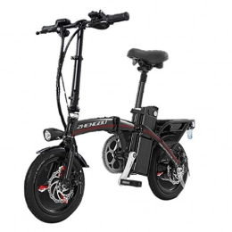 Bici elettriche Bici Bici elettriche Bicicletta Elettrica al Litio Bicicletta Pieghevole Bicicletta Elettrica per Adulti Piccola Auto Elettrica, Vita Elettrica 105-115 Km (Color : Black, Size : 125 * 57 * 100cm)