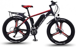 LRXG Bici Bici elettriche Mountain Bike Elettrica 26"350 W 36 V 10 Ah Biciclette Ibride Portapacchi Posteriore Batteria al Litio Rimovibile Spiaggia da Neve Bicicletta Ciclomotore Bicicletta Elett(Color:Rosso)