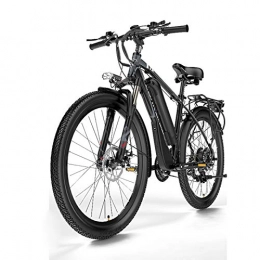 LRXG Bici Bici elettriche Mountain Bike Elettrica E Bicicletta Per Adulti 26 '' Bici Ibride Bici Elettrica 400W 48V 13AH Telaio In Lega Di Alluminio Doppio Freno A Disco, Batteria Al Litio Rimovibil(Color:nero)