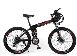 LRXG Bici Bici elettriche Mountain Bike Hardtail, Mountain Bike Elettriche Pieghevoli, Bici Ibride Bici Elettriche Per Adulti Con Batteria Agli Ioni Di Litio Rimovibile Di Grande Capac(Color:Nero, Size:8Ah 30Km)