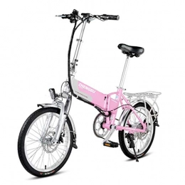 Bici elettriche Bici Bici elettriche Pieghevole Bicicletta Elettrica al Litio della Batteria Ciclomotore Mini Adulto Batteria Auto Uomini E Donne Piccola Auto Elettrica (Color : Pink, Size : 122 * 36 * 96cm)