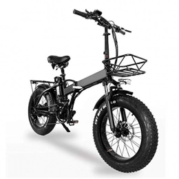Gaoyanhang Bici Bici pieghevole elettrica da 20 pollici - 4, 0 Pneumatico a grasso, 48V Potente batteria al litio, bici da neve, bicicletta