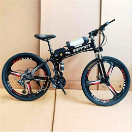 HCMNME Bici elettriches Bicicletta cruiser elettrica pieghevole Bici da neve elettrica, 26 "Bike fuoristrada elettrica, 350W Brushless Motore in lega di alluminio Adulti Mountain Mountain Bike 21 Velocità Rimovibile 36V 10Ah