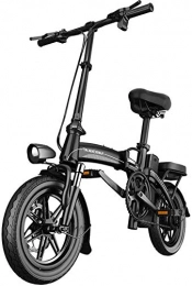 HCMNME Bici Bicicletta cruiser elettrica pieghevole Bici da neve elettrica, 400 W 14 pollici bicicletta elettrica Bicycle Beach Snow Bike Bike per adulti, motorino elettrico E-bike con rimovibile 48v12.5a Batteri