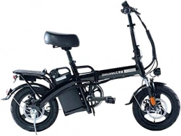 HCMNME Bici Bicicletta Cruiser elettrica Pieghevole Bici da Neve elettrica, Biciclette elettriche Pieghevoli per Adulti Biciclette per Biciclette Ibridi Hybrid Recumbent / Bikes da 14 Pollici, la Batteria al liti