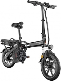 HCMNME Bici Bicicletta cruiser elettrica pieghevole Bici da neve elettrica, biciclette elettriche veloci per adulti 14 pollici bicicletta elettrica per la bicicletta Ebike con motore inverter, 48 V città Biciclet