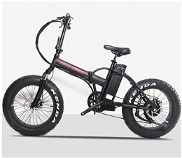 HCMNME Bici elettriches Bicicletta cruiser elettrica pieghevole Bici da neve elettrica, biciclette elettriche veloci per adulti 20 pollici neve bicicletta elettrica 48v500w motore LCD elettrico bici da snow pneumatici da equ