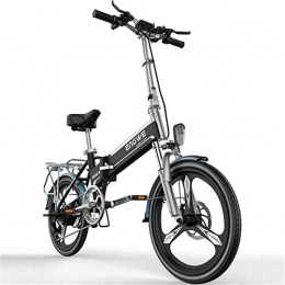 HCMNME Bici Bicicletta cruiser elettrica pieghevole Bici da neve elettrica, biciclette elettriche veloci per adulti 20 pollici pieghevole commutatore elettrico per bicicletta leggera ebike con batteria al litio r