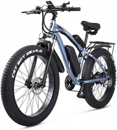 HCMNME Bici elettriches Bicicletta cruiser elettrica pieghevole Bici da neve elettrica, Bike elettrica da 26 pollici Montagna E-Bike 21 Velocità 48 V Batteria al litio 4.0 Off-Road 1000W Sedile posteriore Bicicletta da monta