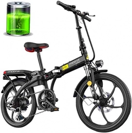 HCMNME Bici Bicicletta cruiser elettrica pieghevole Bici da neve elettrica, Bike elettrica pieghevole da 48 V 250W 20 '' Bicicletta elettrica con batteria rimovibile 8AH / 12AH Batteria agli ioni di litio - Altez