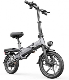 HCMNME Bici Bicicletta cruiser elettrica pieghevole Bici da neve elettrica, Pieghevole Bike Mountain Mountain Bike 48V Batteria al litio rimovibile Beach Bicycle Bicycle 14 "Ebike 350W Bicicletta elettrica elettr