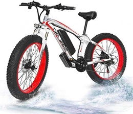 HCMNME Bici elettriches Bicicletta cruiser elettrica pieghevole Bici da neve elettrica, pneumatici a grasso elettrico Bici potenti 26 "x4" Pneumatici grassi 500W Motore 48 V / 15Ah Batteria al litio Rimovibile Ebike Bike Sno