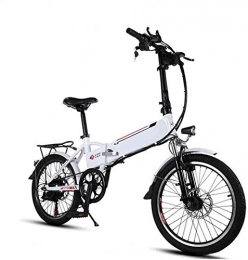 HCMNME Bici Bicicletta cruiser elettrica pieghevole Bici da neve elettrica, telaio in alluminio 20 pollici bicicletta elettrica da 20 pollici 6 velocità pieghevole mini ebike 250w batteria al litio rimovibile bat