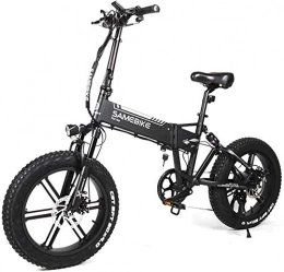 HCMNME Bici Bicicletta cruiser elettrica pieghevole Bici elettrica della snow bike, 20 "Bike elettrica da 500W Pneumatico grasso Ebike per adulti, Ebikes pieghevoli Bicicletta con 48 V 10.4Ah Batteria al litio na