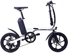 HCMNME Bici Bicicletta cruiser elettrica pieghevole Biking elettrico, 16 "Biciclette elettriche da 16" per adulti, 250w in lega di alluminio Ebikes Biciclette Tutto terreno, 36 V / 13Ah batteria agli ioni di liti
