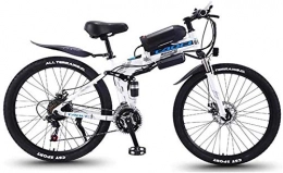 HCMNME Bici Bicicletta durevole di alta qualit Adulti elettrico pieghevole Mountain bike, biciclette da neve 350W, rimovibile 36V 10AH agli ioni di litio for i, Sospensione Premium Full 26 pollici bicicletta ele