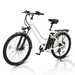 SHIZHUNIAO Bici Bicicletta Elettrica, 26" Bici Elettrica Adulto con 36V 10Ah Batteria al Litio Rimovibile, Mountain Bike Elettrica Uomo Donna, Shimano 7 Velocità, Max Velocità 25km / h, Fino a 35-90km, Pedalata Assistita