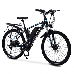 KAKASA Bici Bicicletta elettrica, 26" Bici Elettrica da Trekking con portapacchi posteriore, Alluminio Mountain Bike con Batteria Rimovibile 36V 13AH, 350W Motore, 27 Velocità Per Adulto Uomini Donne (Blu)