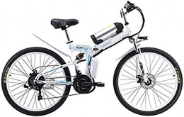HCMNME Bici elettriches Bicicletta Elettrica 26 '' pieghevole mountain bike elettrico con batteria rimovibile per ioni di litio 48V 8ah 350W Motore Bike elettrico E-bike 21 Gear Gear e tre modalità di lavoro Batteria al liti