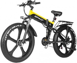 HCMNME Bici Bicicletta Elettrica 26 pollici Pneumatico a grasso Bike elettrico 48 V 1000W Motore Motor Snow Bicycle elettrico con montagna Bicicletta elettrica Pedale Assist Assist Batteria al litio Battery idrau