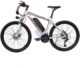 HCMNME Bici elettriches Bicicletta Elettrica 48 V elettrico mountain bike 26 '' grasso pneumatico shock e-bike 21 velocità 10Ah batteria agli ioni di litio a doppio disco freni a disco a led luce batteria al litio batteria d