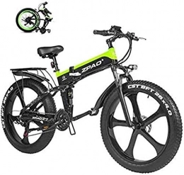 HCMNME Bici Bicicletta Elettrica Bici elettrica, E-bike pieghevole con 48 V 12.8Ah Batteria al litio a ricarica rimovibile / 21 Velocità / 26 pollici Super leggera, Bicicletta per pendolari urbani per AULL UOMS D