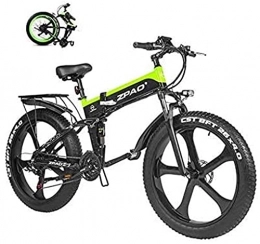 ZJZ Bici elettriches Bicicletta elettrica, bici elettrica pieghevole con batteria al litio di ricarica rimovibile da 48 V 12, 8 Ah / 21 velocità / 26 pollici super leggera, bicicletta da pendolare urbana per uomo donna