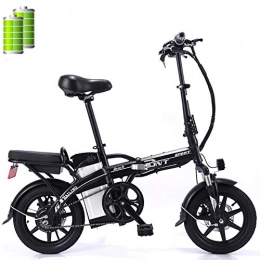 GUOJIN Bici Bicicletta Elettrica, Bici Pieghevoli per Ciclomotori per Adulti, 3 modalità di Guida, 25 Km / H, Motore da 350 W, Batteria al Litio 48V 22AH, capacità di Carico 150 kg, Nero