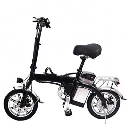 Hongjingda Bici Bicicletta Elettrica, Bicicletta Elettrica Da 14 Pollici, Bici Elettrica Con Batteria Ricaricabile Rimovibile (48V 12AH), Potenza Motore 350W, Bici Elettrica Per Adulti