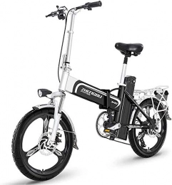 HCMNME Bici Bicicletta Elettrica Bicicletta elettrica da 20 pollici, motore brushless 48v400w, opzioni di batteria al litio da 21 / 30 / 35Ah, durata della batteria 110-200km, riunioni dei bisogni di viaggio, 21ah Ba