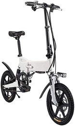 RDJM Bici Bicicletta elettrica, Bicicletta elettrica in alluminio da 14 pollici bicicletta elettrica con pedale per adulti e adolescenti, bike elettrica da 16 "con batteria agli ioni di litio 36v / 5.2ah, caric