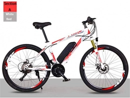 HCMNME Bici Bicicletta Elettrica Bicicletta elettrica per adulti fuoristrada, 26 '' Mountain bike elettrica con batteria rimovibile agli ioni di litio 21 / 27 Velocità variabile Batteria al litio Beach Cruiser per