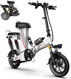 RDJM Bici Bicicletta elettrica, Bicicletta elettrica, scooter portatile pieghevole da 12 pollici adulto, motore 48v350w, assorbimento di urti multiplo e display ad alta definizione, signore genitore-bambino bic