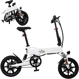 RDJM Bici Bicicletta elettrica, Biciclette elettriche pieghevoli per adulti, in lega di alluminio Ebikes Bicycles Bicycles, 14 "36V 250W Batteria agli ioni di litio rimovibile Bicicletta Ebike, 3 modalità di la